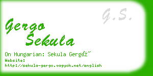 gergo sekula business card